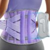 Back Support Belt for Women, 9-Way Back Brace, Ergonomic Lumbar Support with 3D Pad, Kidney Belt for Back Pain, Purple, Size M (Waist: 85-100 cm)
