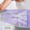 Back Support Belt for Women, 9-Way Back Brace, Ergonomic Lumbar Support with 3D Pad, Kidney Belt for Back Pain, Purple, Size M (Waist: 85-100 cm)