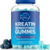 Creatine Monohydrate Gummy Bears - 5000 mg Creatine with BCAAs & L-Carnitine per Dose - For Muscle Building - Sugar Free, Anti-Melt Formula, Vegan, Gluten Free - 30 Servings (90 Pieces, Blueberry)