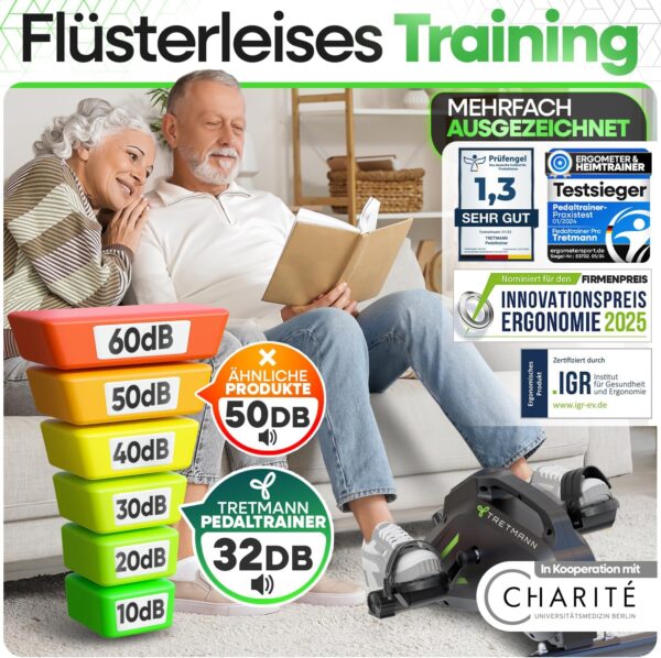 81KbnhjmslL._AC_SL1500_.jpg Tretmann pedal trainer set, extra quiet and gentle on the joints, including Dekra Tested Attachment Strap for Seniors Exercise Bike Mini Bike