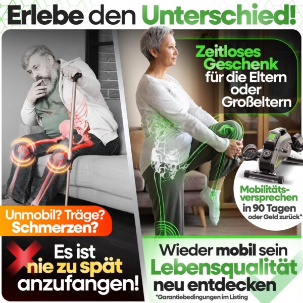 81qSr5H2vWL._AC_SL1500_.jpg Tretmann pedal trainer set, extra quiet and gentle on the joints, including Dekra Tested Attachment Strap for Seniors Exercise Bike Mini Bike