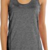 icyzone Women's Sports Top, Yoga Tank Top, Racerback Top, Running, Fitness, Functional Shirt, Pack of 3