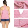 icyzone Women's Sports Top, Yoga Tank Top, Racerback Top, Running, Fitness, Functional Shirt, Pack of 3