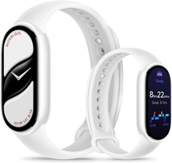 61tN6dgiL4L._AC_SL1500_.jpg Xiaomi Smart Band 10, Smart Watch, Fitness Tracker, 1.72 Inch AMOLED Display, 21 Day Battery, 5ATM Water Resistance, SPO₂ & Heart Rate Monitor, Sleep Monitor, 150+ Sports Modes, Ceramic Edition Pearl White