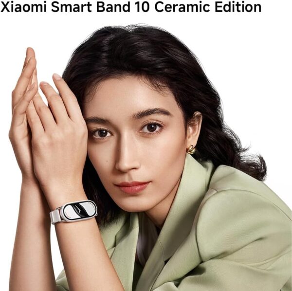 61wOFeuhlUL._AC_SL1000_.jpg Xiaomi Smart Band 10, Smart Watch, Fitness Tracker, 1.72 Inch AMOLED Display, 21 Day Battery, 5ATM Water Resistance, SPO₂ & Heart Rate Monitor, Sleep Monitor, 150+ Sports Modes, Ceramic Edition Pearl White