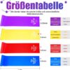 COFOF Fitnessbänder 4er-Set, Gymnastikband mit 4 Widerstandsstufen, Fitnessband mit Tragetasche & Übungsanleitung Geliefert Ideal für Yoga, Pilates