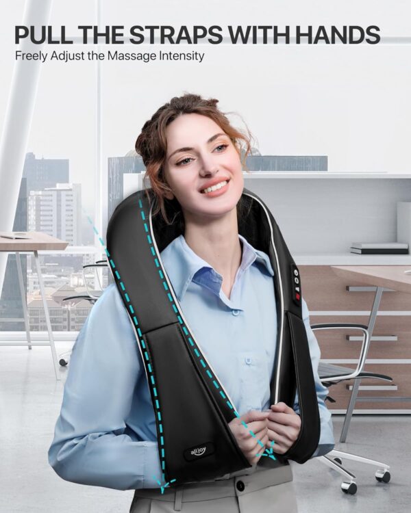 Neck Massager with Heat, 3D Neck Massager Shiatsu Massager for Back Shoulder, Christmas Gifts for Dad Mum, Back Massager for Women Men