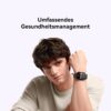 HUAWEI Watch FIT 3, 1.82 inch AMOLED Display, Ultra Slim Design, Bluetooth Calls, Up to 10 Days Battery Life, Compatible with iOS & Android, Comprehensive Health & Fitness Management, GPS, Black | 24/7 tracking allows seamless fitness & sleep monitoring. Perfect for athletes for daily vitality analysis.