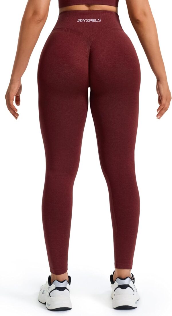 71QlkUZk2zL._AC_SL1500_.jpg JOYSPELS Scrunch Butt Leggings, Women's Gym V-Shaped Waistband, High Waist, Sport Booty Lifting, Butt Push Up, Seamless, Opaque, Shape Sports, Trousers, Long