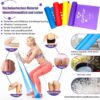 COFOF Fitnessbänder 4er-Set, Gymnastikband mit 4 Widerstandsstufen, Fitnessband mit Tragetasche & Übungsanleitung Geliefert Ideal für Yoga, Pilates