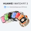 HUAWEI Watch FIT 3, 1.82 inch AMOLED Display, Ultra Slim Design, Bluetooth Calls, Up to 10 Days Battery Life, Compatible with iOS & Android, Comprehensive Health & Fitness Management, GPS, Black | 24/7 tracking allows seamless fitness & sleep monitoring. Perfect for athletes for daily vitality analysis.