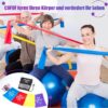 COFOF Fitnessbänder 4er-Set, Gymnastikband mit 4 Widerstandsstufen, Fitnessband mit Tragetasche & Übungsanleitung Geliefert Ideal für Yoga, Pilates