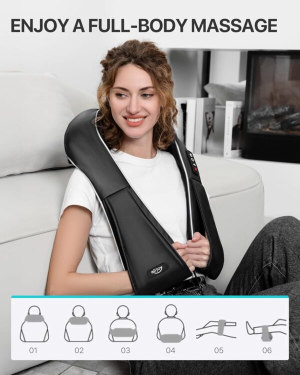 Neck Massager with Heat, 3D Neck Massager Shiatsu Massager for Back Shoulder, Christmas Gifts for Dad Mum, Back Massager for Women Men