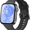 HUAWEI Watch FIT 3, 1.82 inch AMOLED Display, Ultra Slim Design, Bluetooth Calls, Up to 10 Days Battery Life, Compatible with iOS & Android, Comprehensive Health & Fitness Management, GPS, Black | 24/7 tracking allows seamless fitness & sleep monitoring. Perfect for athletes for daily vitality analysis.