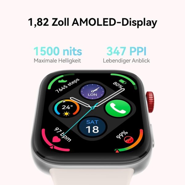 HUAWEI Watch FIT 3, 1.82 inch AMOLED Display, Ultra Slim Design, Bluetooth Calls, Up to 10 Days Battery Life, Compatible with iOS & Android, Comprehensive Health & Fitness Management, GPS, Black | 24/7 tracking allows seamless fitness & sleep monitoring. Perfect for athletes for daily vitality analysis.