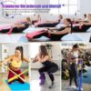 COFOF Fitnessbänder 4er-Set, Gymnastikband mit 4 Widerstandsstufen, Fitnessband mit Tragetasche & Übungsanleitung Geliefert Ideal für Yoga, Pilates