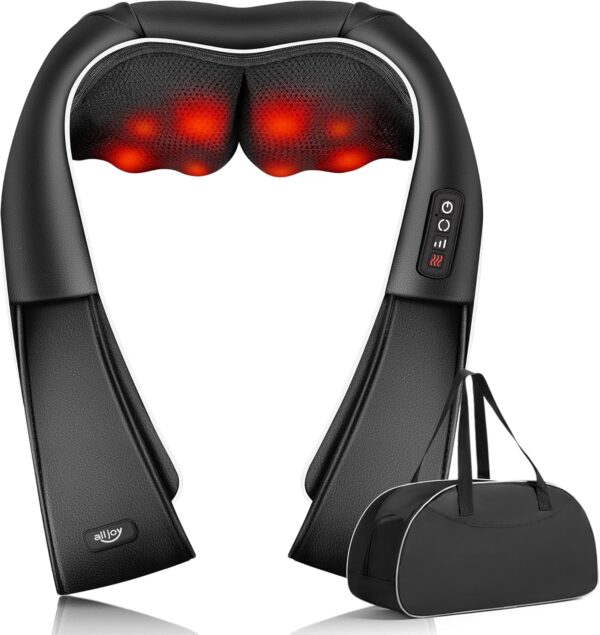 Neck Massager with Heat, 3D Neck Massager Shiatsu Massager for Back Shoulder, Christmas Gifts for Dad Mum, Back Massager for Women Men
